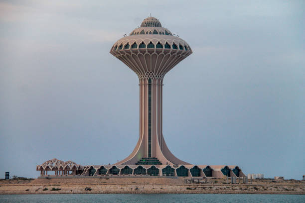 Tower The famous water tower in the city of Khobar, which is located on the Corniche of Khobar in the Kingdom of Saudi Arabia dammam photos stock pictures, royalty-free photos & images