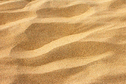 Cose-up on rippled beach sand