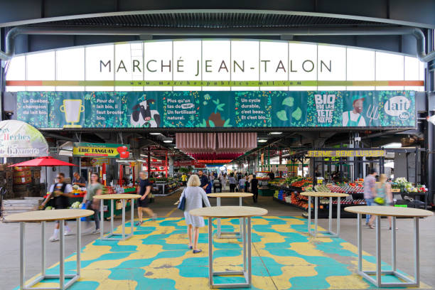 Jean Talon Market - Montreal - Quebec stock photo
