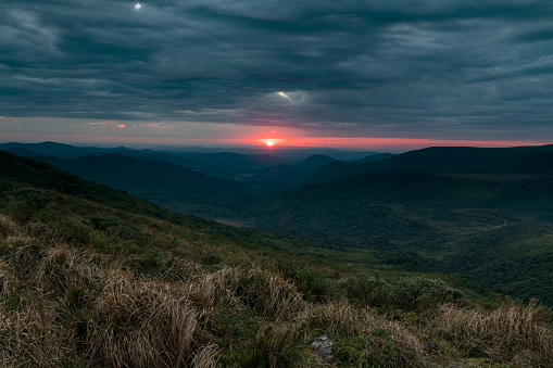 pink clouds in the dawn sky background