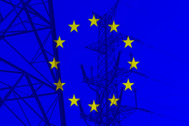 Abstract view of European Union Flag banner