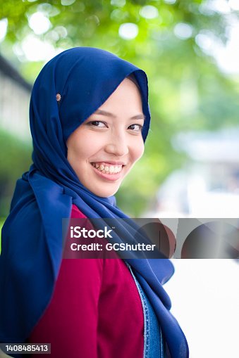 istock Portrait of a Young Hijabi Girl 1408485413