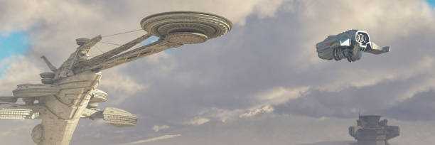 istock 3d illustration of a spaceport 1408485646