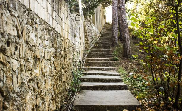 istock Stone Mountain Staircase at Harissa - Lebanon 1408493959