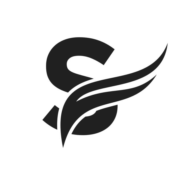 Letter S Wing Logo Design. Transportation Logo Letter S and Wings Concept