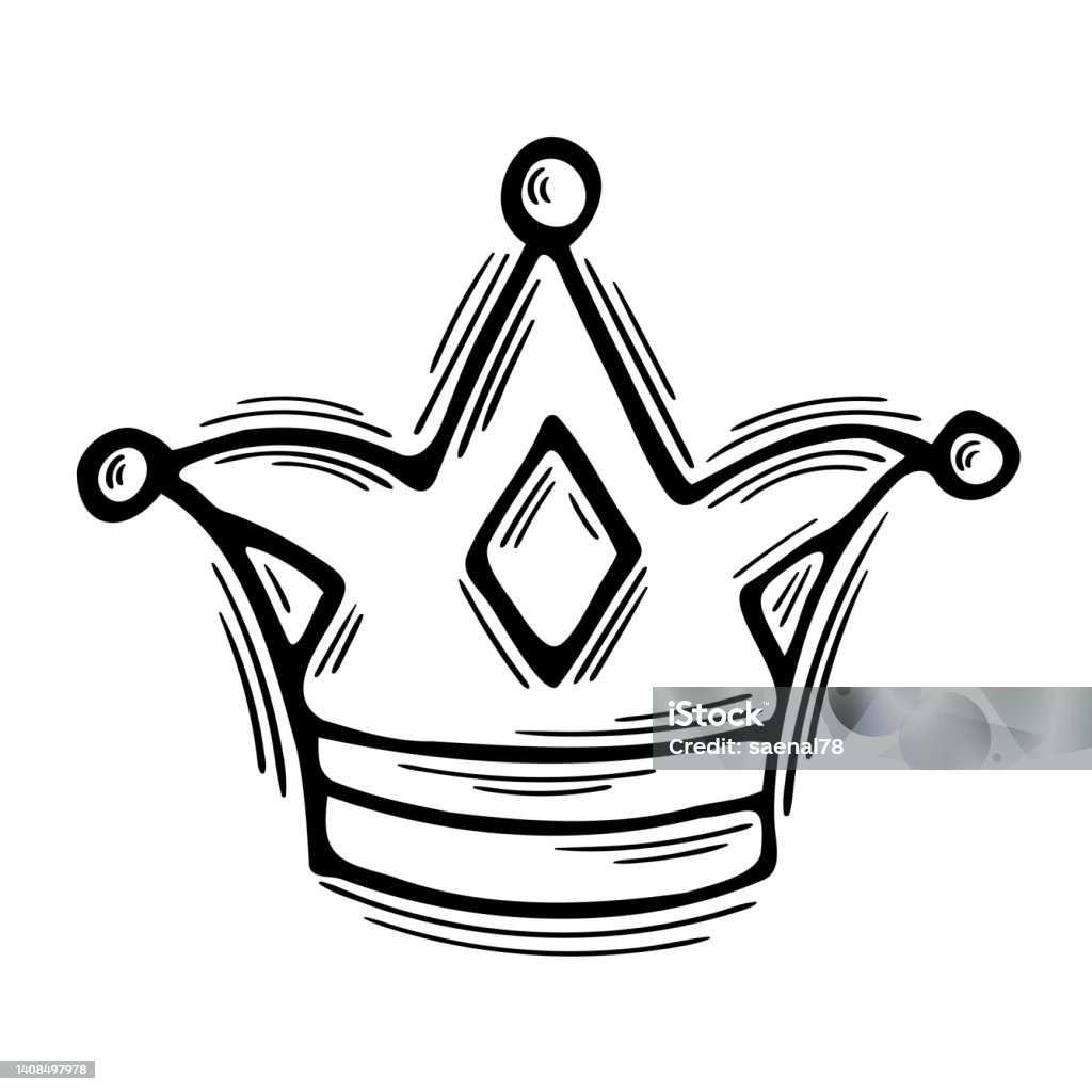 Vương Miện Vẽ Tay Phác Thảo Phong Cách Biểu Tượng Doodle Vương ...