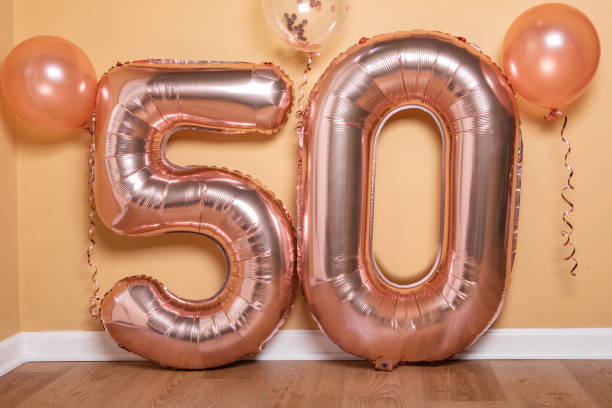 istock Celebrating 50 With Balloons 1408498110
