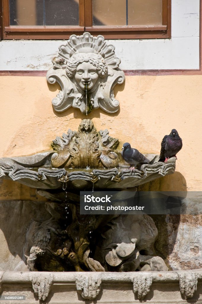 historic fountain in Dresden historical fountain in Dresdenin Germany on 30.5.2008 Color Image Stock Photo