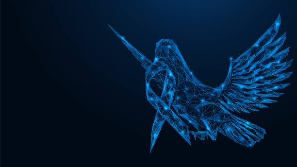istock Flying pigeon with a ribbon of hope in its beak. 1408513126