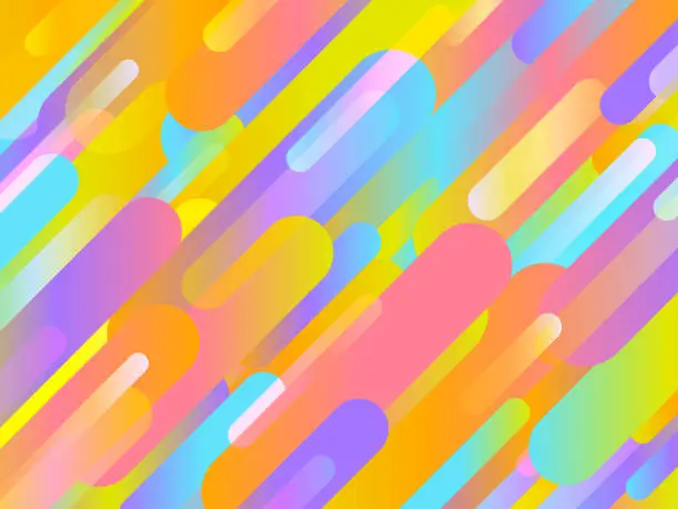 Vector illustration of Vibrant Splash Line Colors Abstract Background