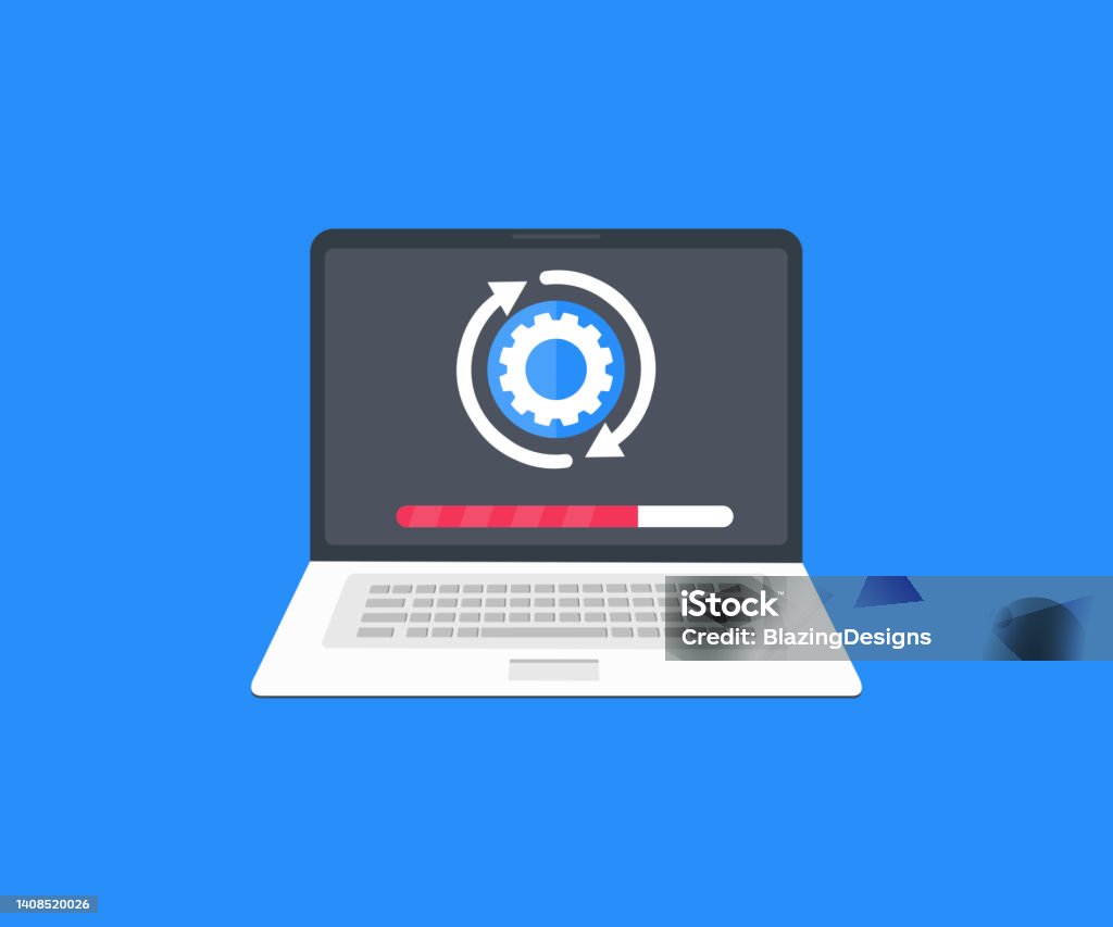 Online Update Computer Setting Process System Configure Setup Laptop ...