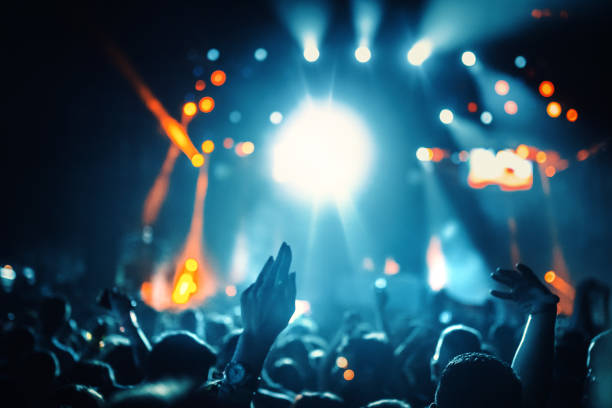 istock Rave party silhouettes. 1408520547
