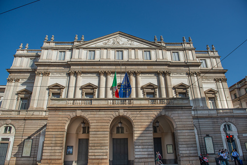 Milan Italy 29 June 2022: Teatro alla Scala in Milan, One of the most famous opera houses in the world
