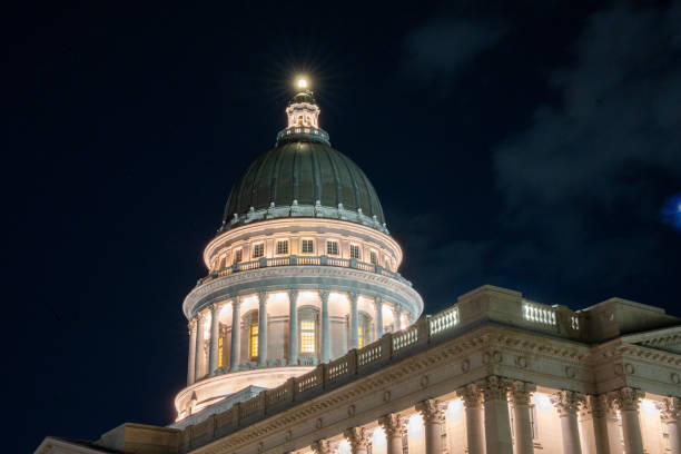 Long exposure photographs of the Salt Lake City Capitol Building.