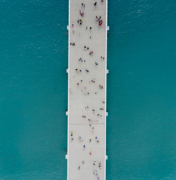 Aerial view of a Pier