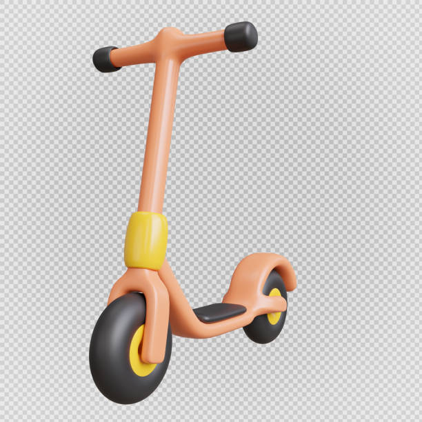 3d render of  scooter on transparent background.