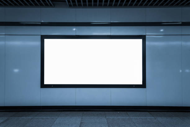 istock Blank billboard in subway. Useful for your advertising. 1408543559