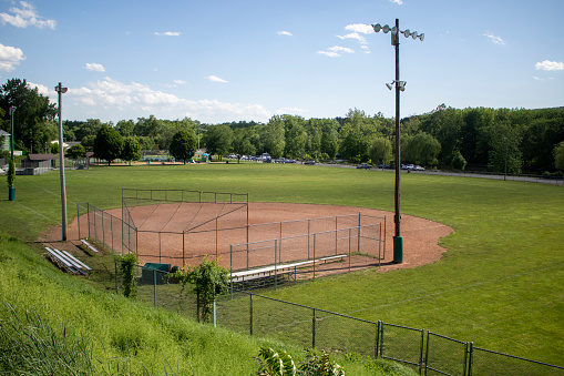 Baseball on top of home plate - great for sports background etc.