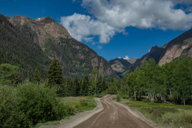 istock Beginning 4x4 dirt road up Cinnamon Pass in southwest Colorado 1408549512