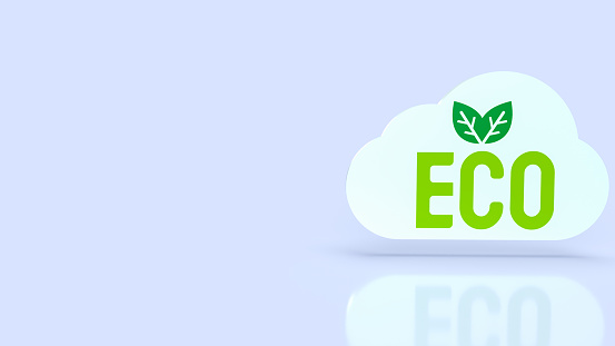 cloud  eco for ecology concept 3d rendering