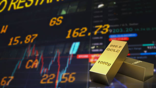 istock The gold bar on business background  3d rendering 1408551369