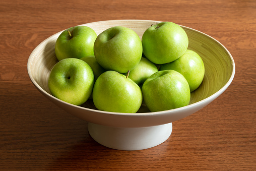 Granny Smith Apples in a Bowl