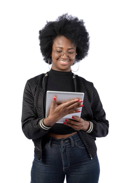 istock Short hair woman looking at digital tablet 1408555978