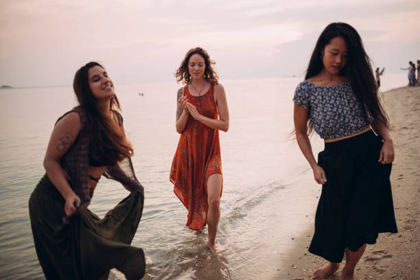 istock Friends on the beach party 1408557034