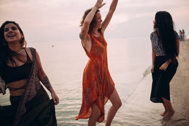 istock Friends on the beach party 1408557036