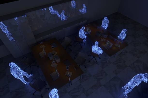 Teamwork in metaverse with Cyber City skyline