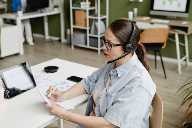 istock Businesswoman having online call with customer 1408568301