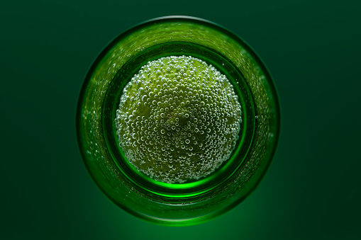 Lime covered with bubbles
