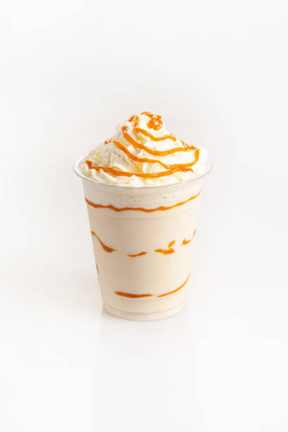 istock Caramel iced frappe latte with whipped cream 1408588424
