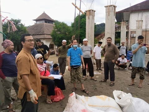 SUKABUMI, Indonesia - July 10, 2022: Distribution of the meat of sacrificial animals on Eid al-Adha on 10 Dzulhijjah in SUKABUMI