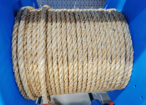 Close up shot of brown bundled rope