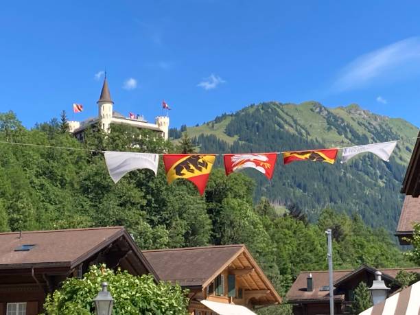 istock Swiss - Gstaad- old village - chalet 1408614639