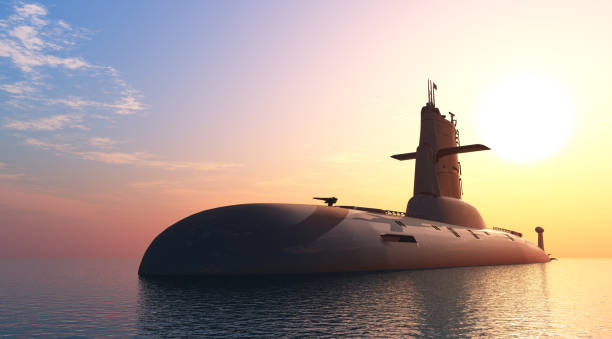 the military ship - submarino subaquático imagens e fotografias de stock