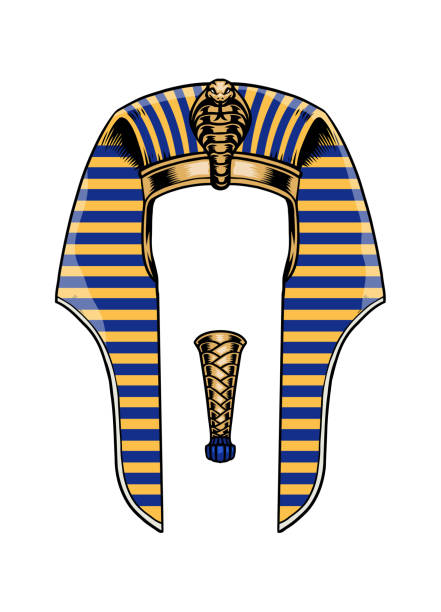 ilustraciones, imágenes clip art, dibujos animados e iconos de stock de vestido de cabeza de rey de egipto - pharaoh