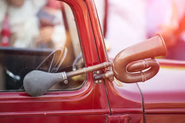 Photo of antique car horn