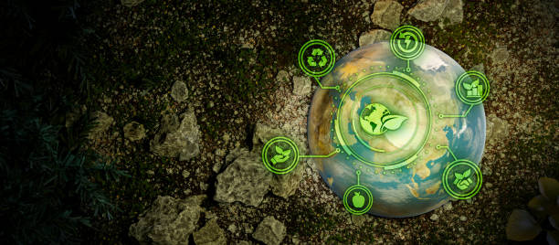 istock Eco Friendly Earth Sustainability Preservation Concept Background 3D Rendering 1408645531