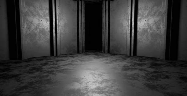 istock Innovative Stage Show Garage Rough Grunge Night Tunnel Corridor Empty Virtual Underground Dimmed Reddish Brown Abstract Background Alien Futuristic Concept 3D Rendering 1408646459