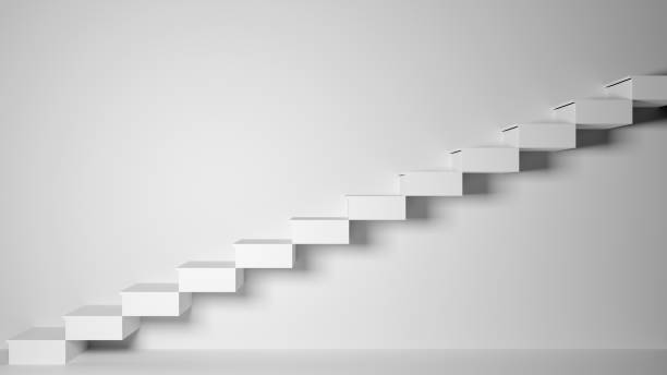 istock Architecture, staircase, door to the future - 3D illustration 1408646551