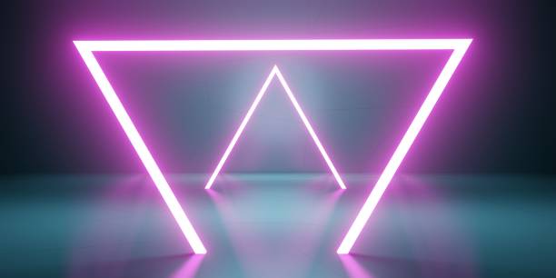 istock Free background Laser light room neon light stage tech style floor and wall 3D illustration 1408653842