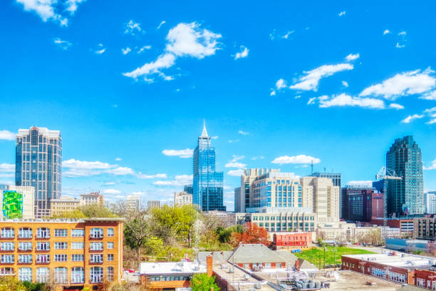 istock Raleigh NC Cityscape Candy Colors 1408658350