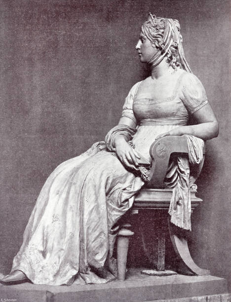 istock German Queen Luise sitting on an armchair, side view 1408659271