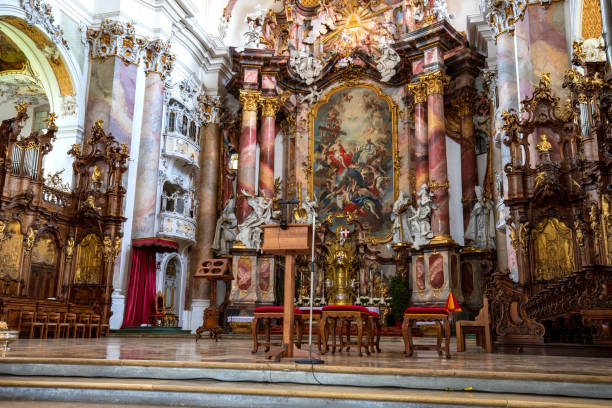 Interior of Basilica St. Alexander and St. Theodor , OTTOBEUREN, BAVARIA, GERMANY