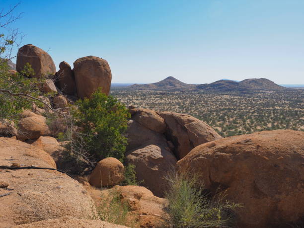 istock Namibian landscape with round granite rocks 1408661304