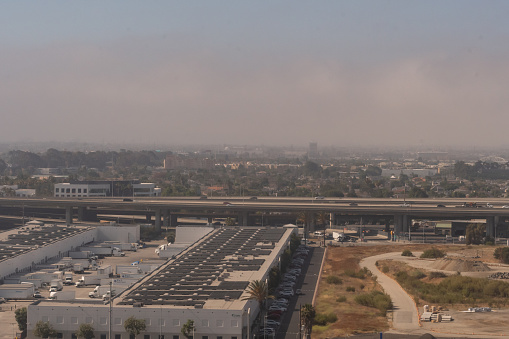 6/23/2022:  Los Angeles, California, USA, An elevated highway on the way to LAX