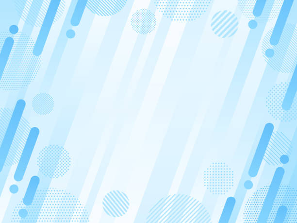 Frame illustration of light blue diagonal stripes and dot and striped circles Frame illustration of light blue diagonal stripes and circles with dot and stripe pattern light blue stock illustrations