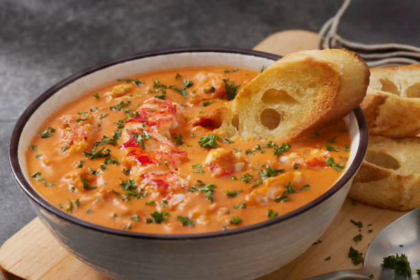 Lobster Bisque stock photo